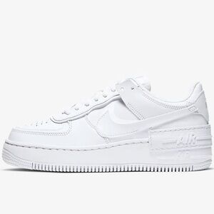 Brand new in box — Nike Air Force 1 Shadow size 8. Pure white!